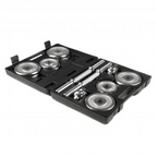 Set de Mancuernas Cromadas 15 kg Body Sculpture – Entrena Donde Quieras