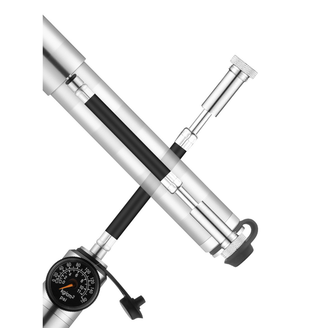 Bombin Portatil Aluminio con Medidor de Presion Rockbros