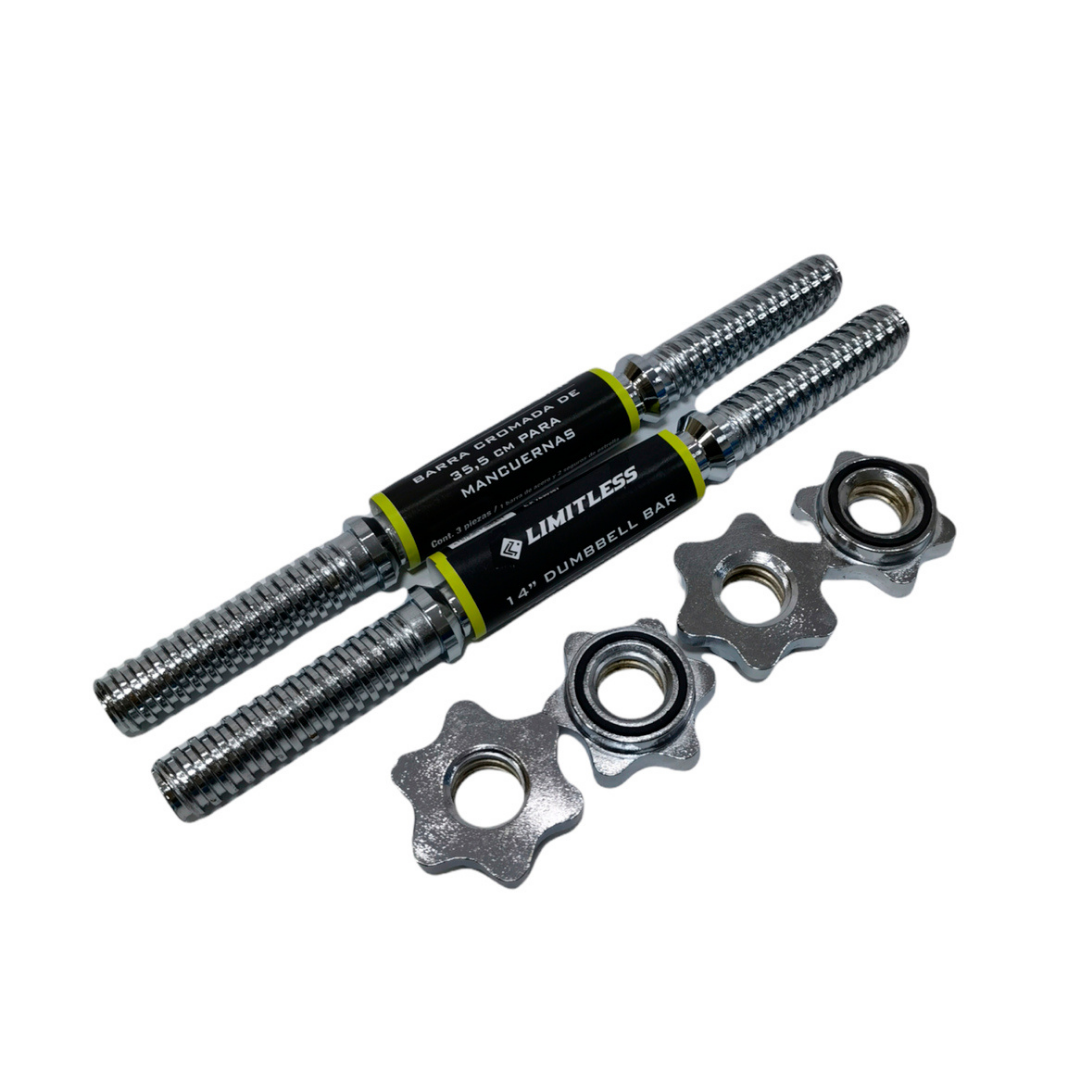 Barra Cromada Mancuernas 35.5cm Limitless