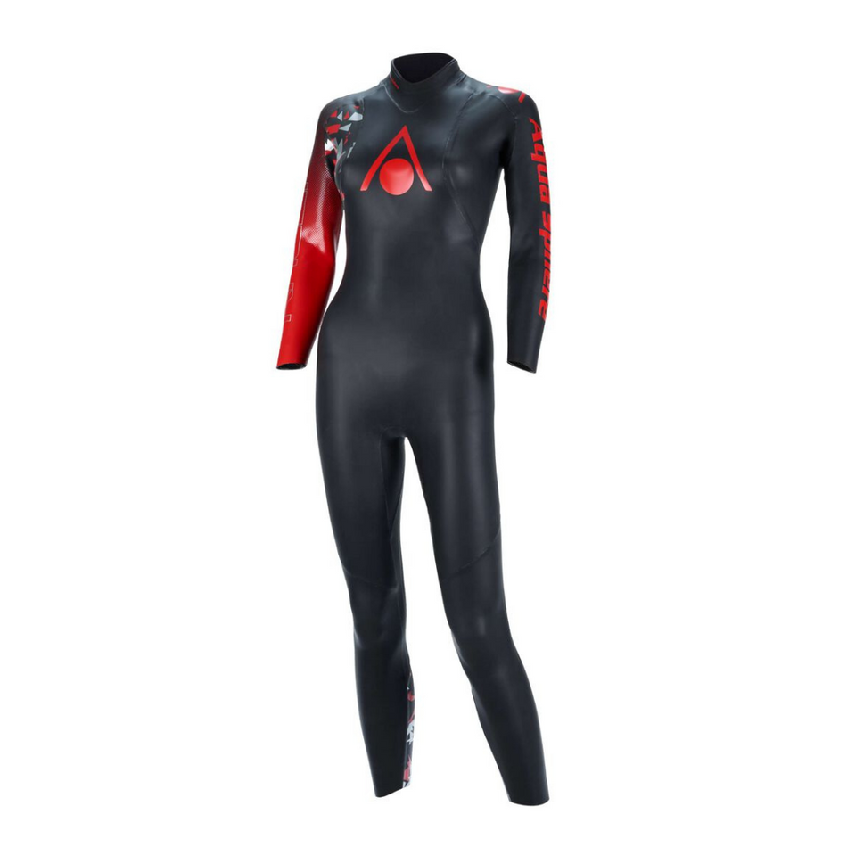 Traje de Agua Mujer Racer V3 Negro/Rojo AquaSphere