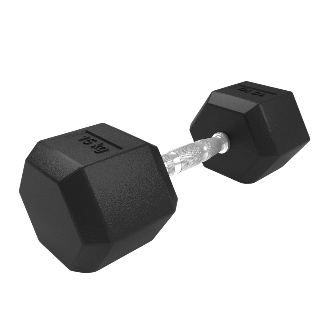 Mancuerna Hexagonal Caucho 15kg Urban Fit