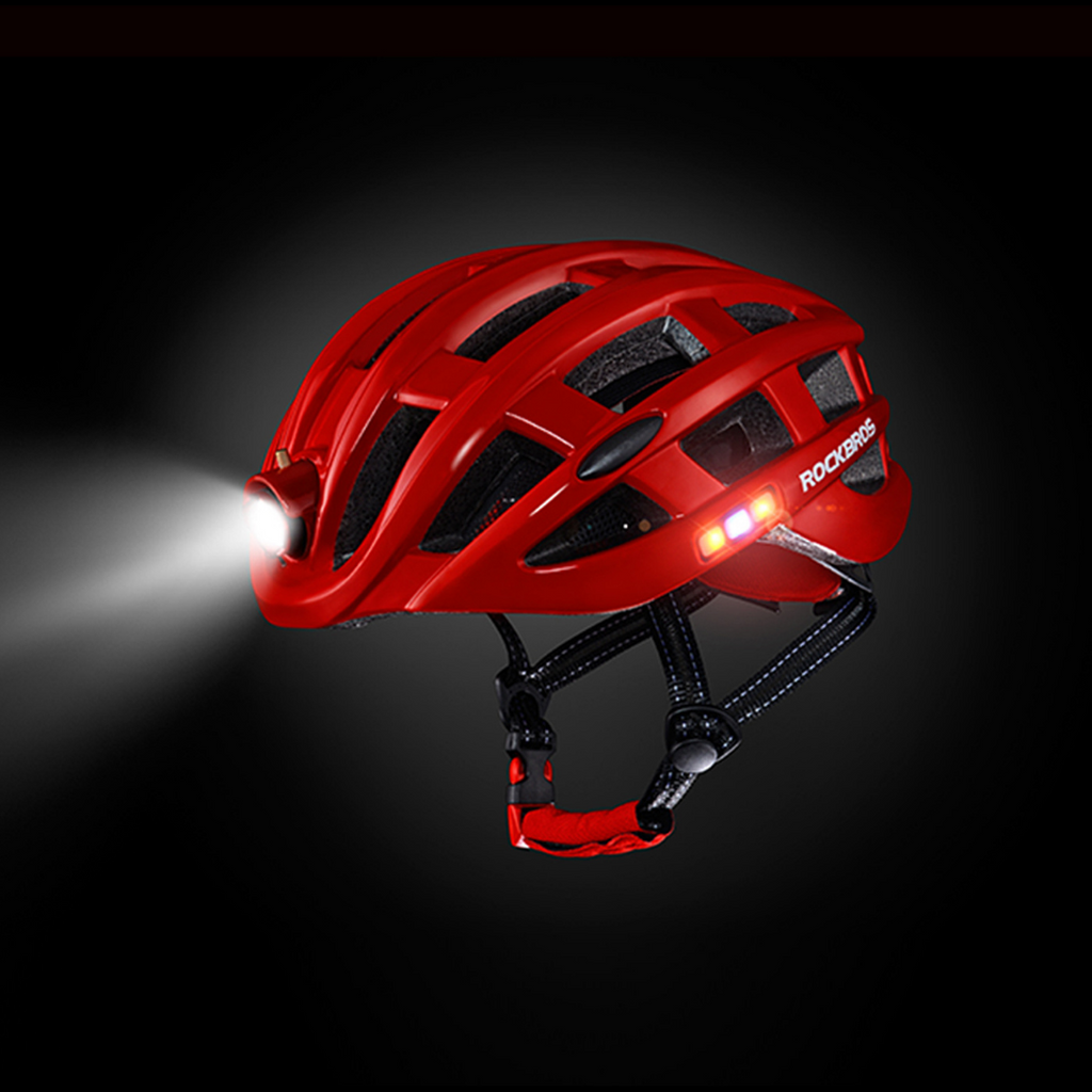 Casco Con Luz Carga USB Rockbros ZN1001