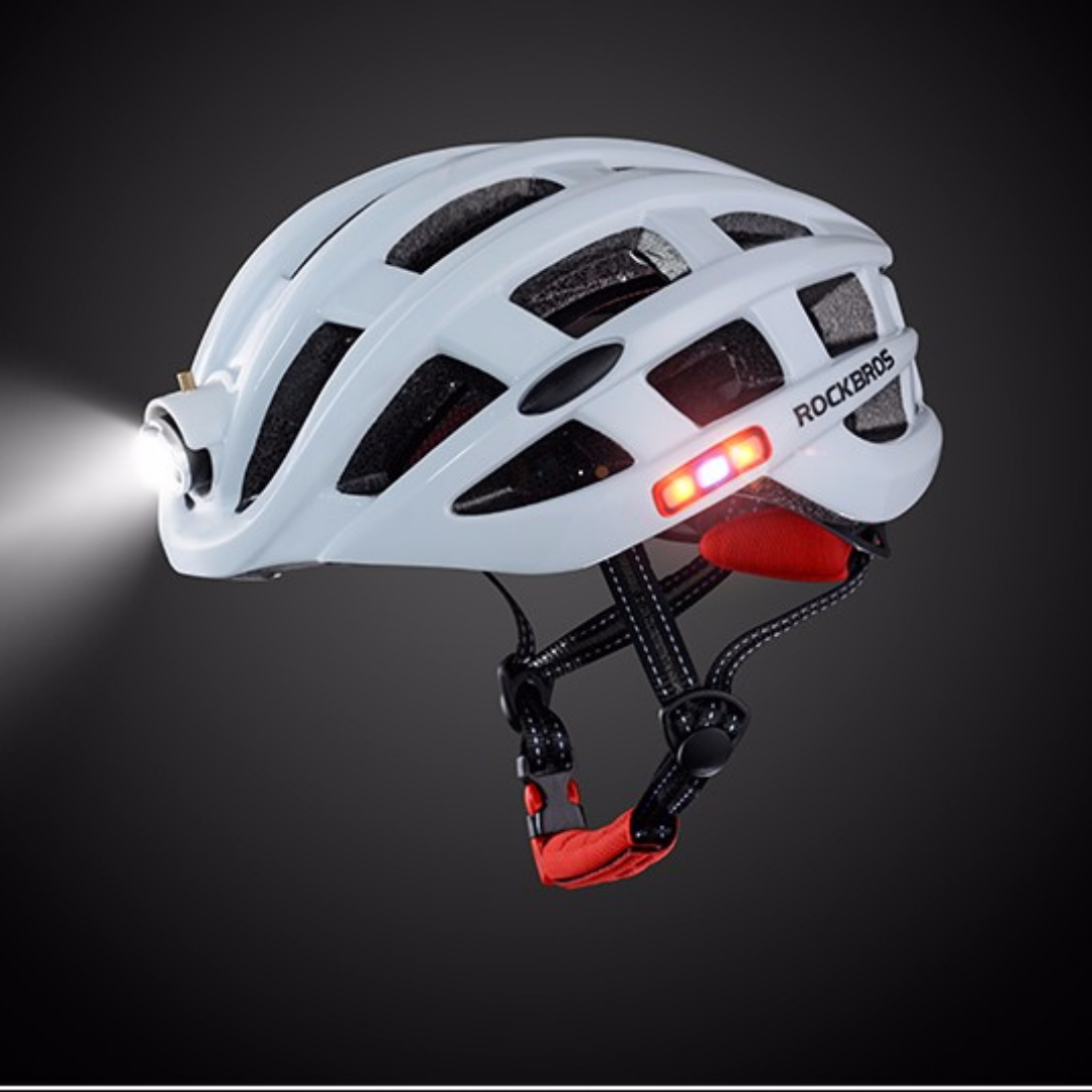 Casco Con Luz Carga USB Rockbros ZN1001